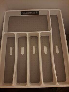CUISINART 6 COMPARTMENT SILVERWARE TRAY.